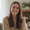 a woman smiling