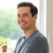a man smiling
